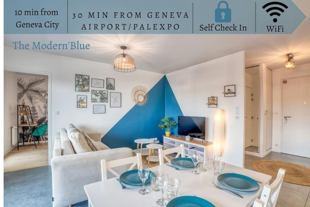 Modern'Blue - Gare Annemasse A 3Min-Geneve Acces Direct 아파트 외부 사진